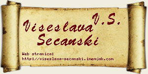 Višeslava Sečanski vizit kartica